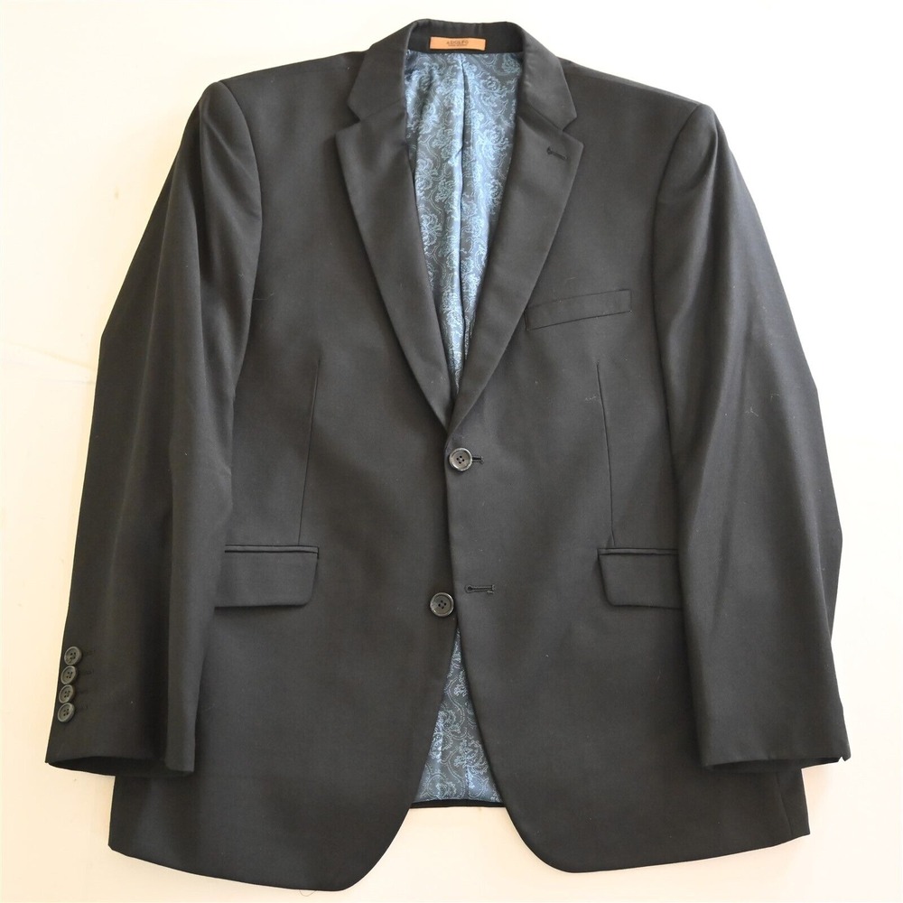 Adolfo 40S Navy Blue Wool‎ Cashmere Mens Blazer Sport Coat Jacket